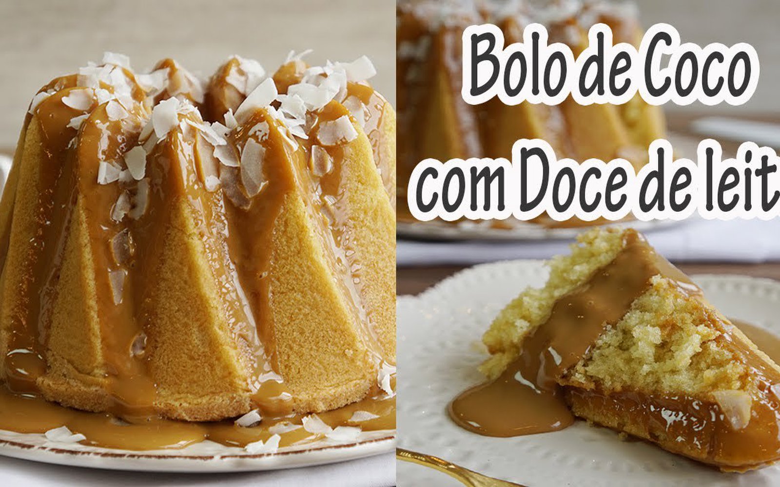 Bolo de Coco com Doce de Leite