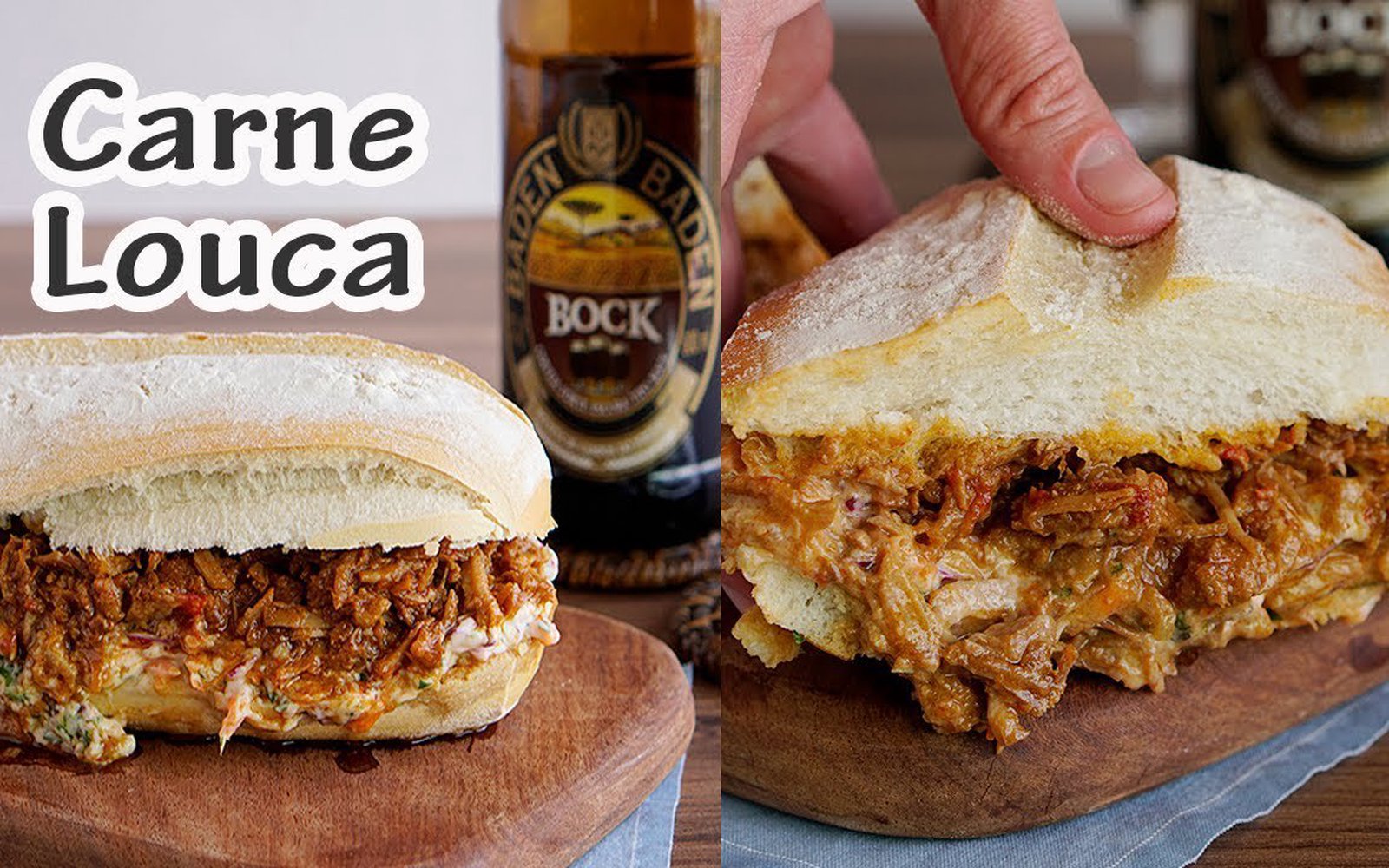 Sanduíche de Carne Louca de Pernil