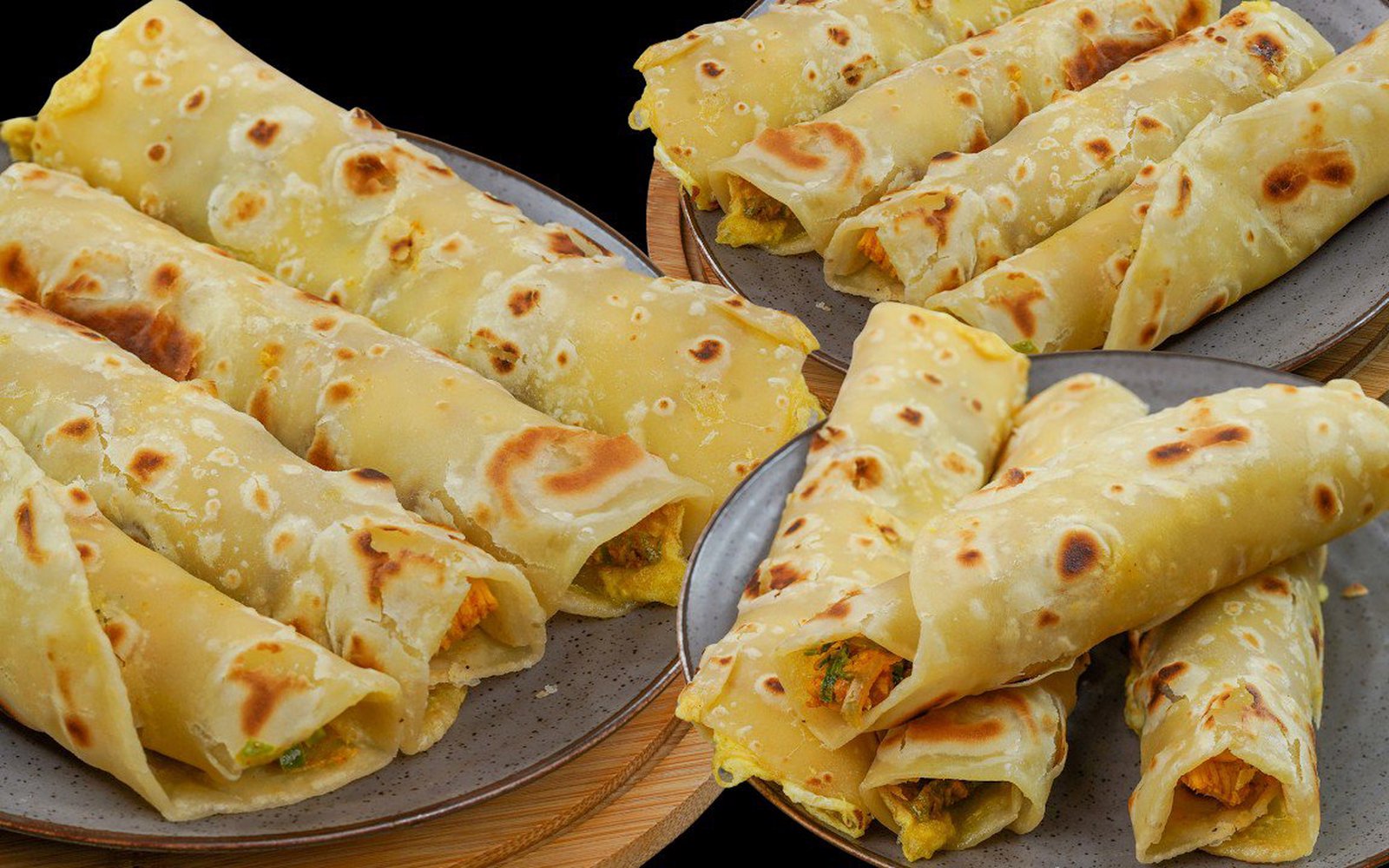 Enroladinho de Frango com Paratha