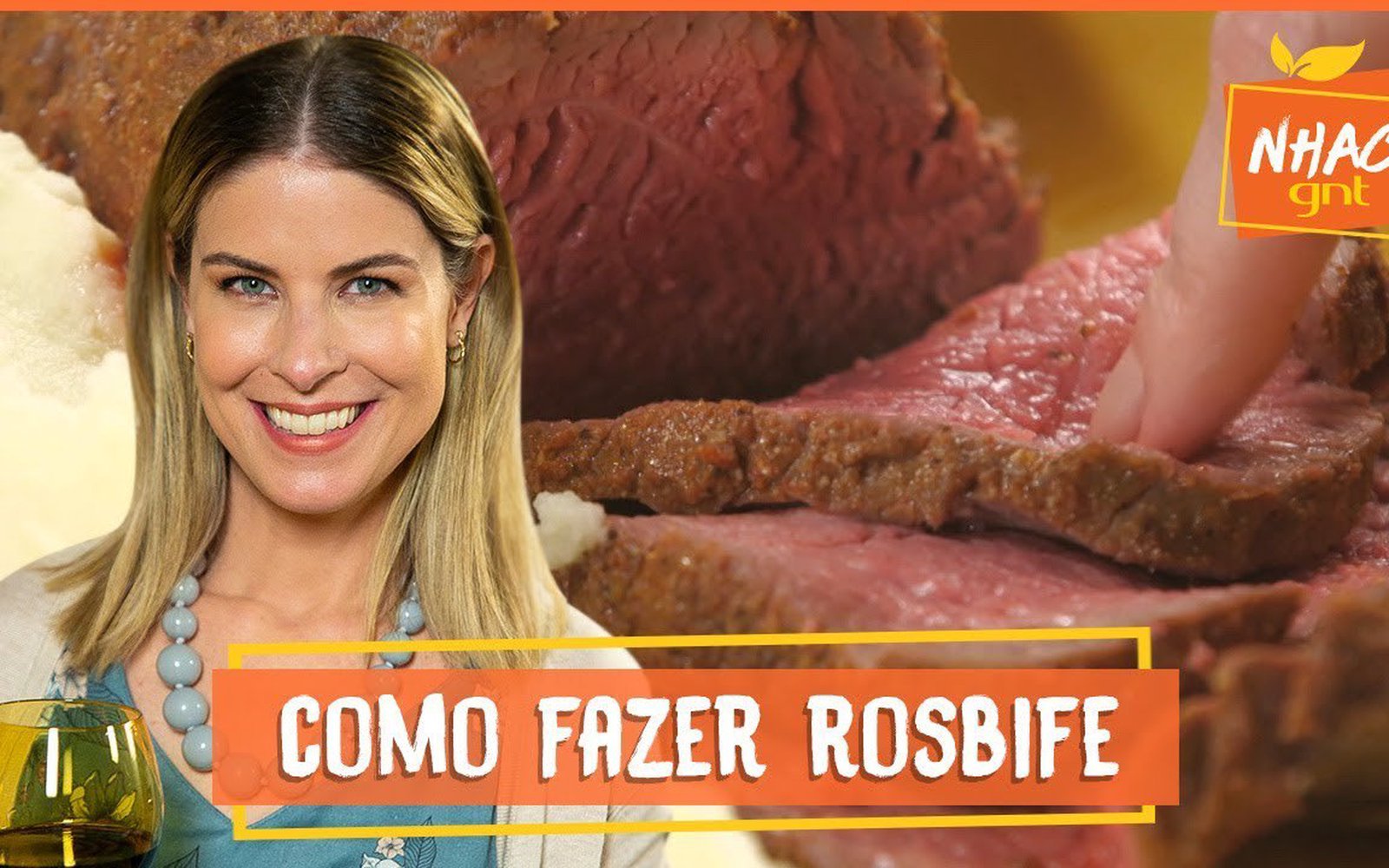 Rosbife ao Ponto com Molho de Figo e Purê de Batata