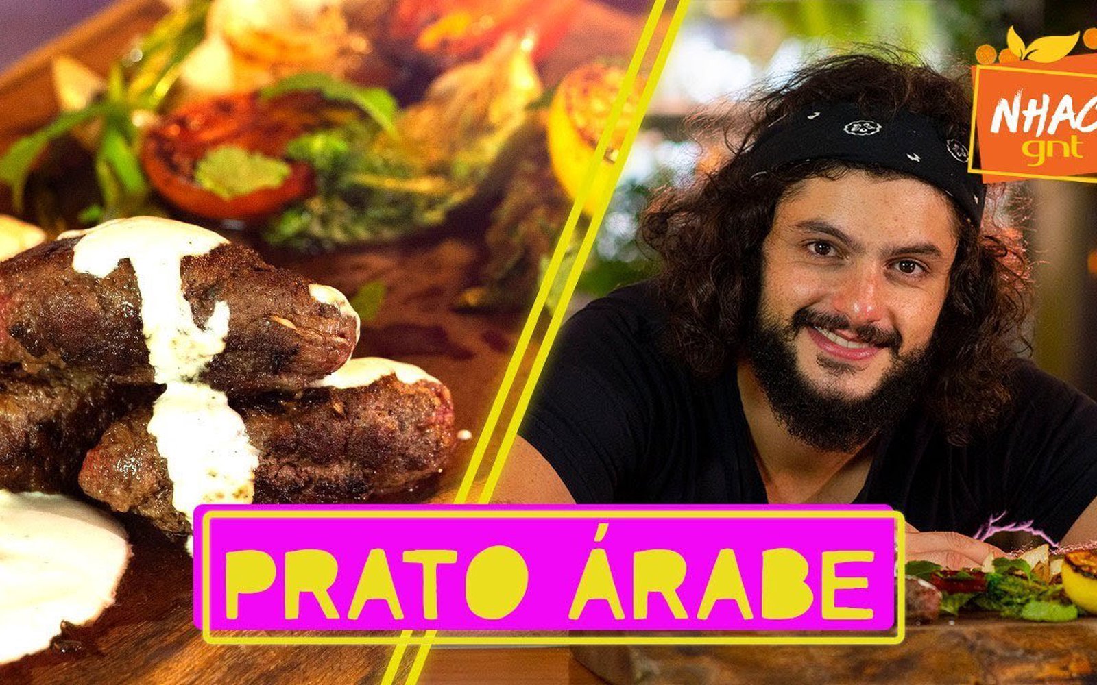 Kafta com Vegetais Tostados e Molho de Iogurte