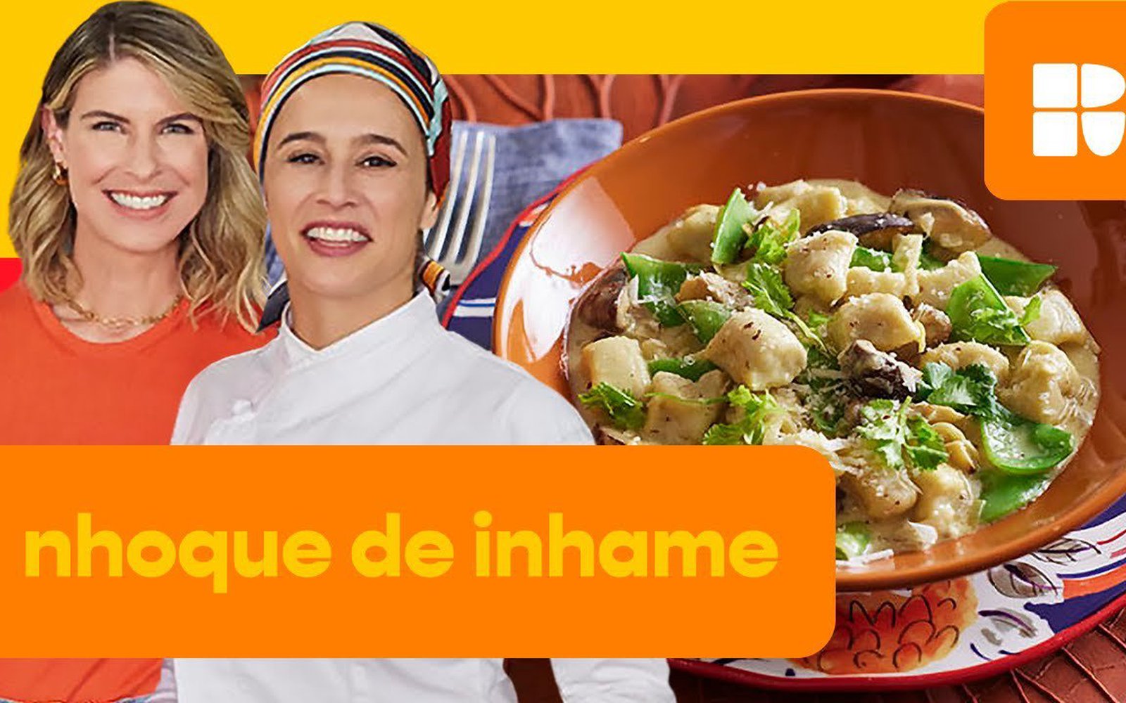 Nhoque de inhame com molho de cogumelo
