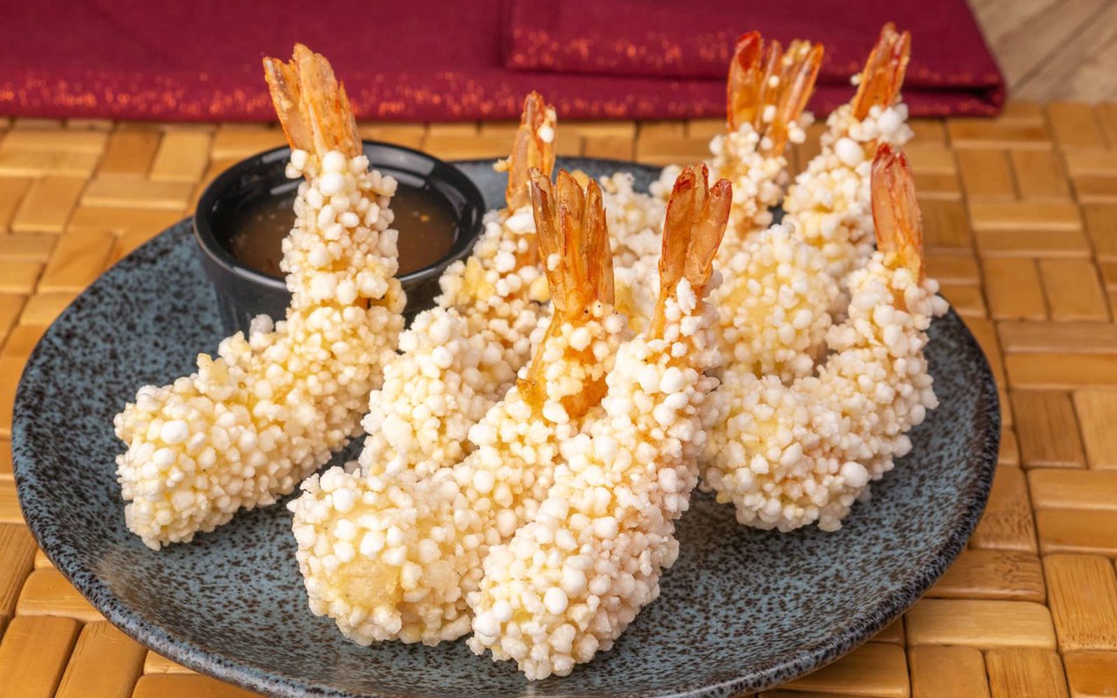 Camarão Empanado na Tapioca