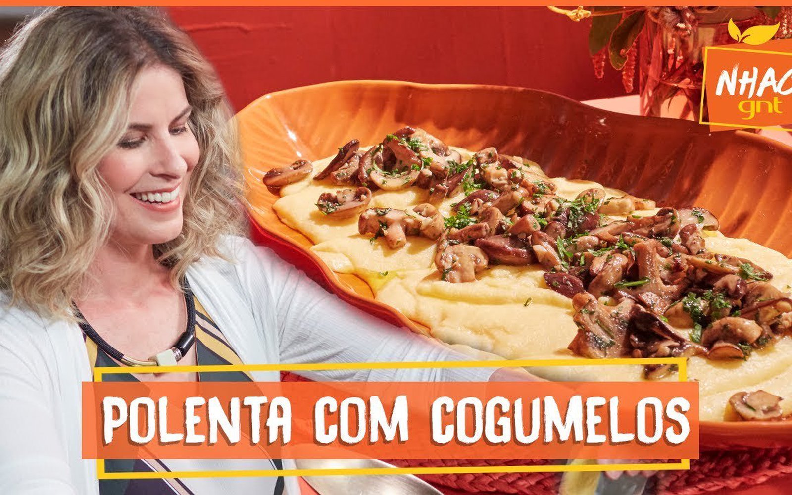 Polenta na pressão com cogumelos