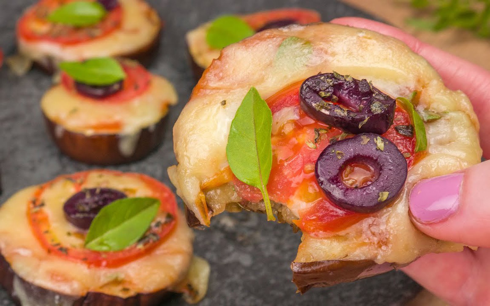 Berinjela com Queijo (Pizza de Berinjela)