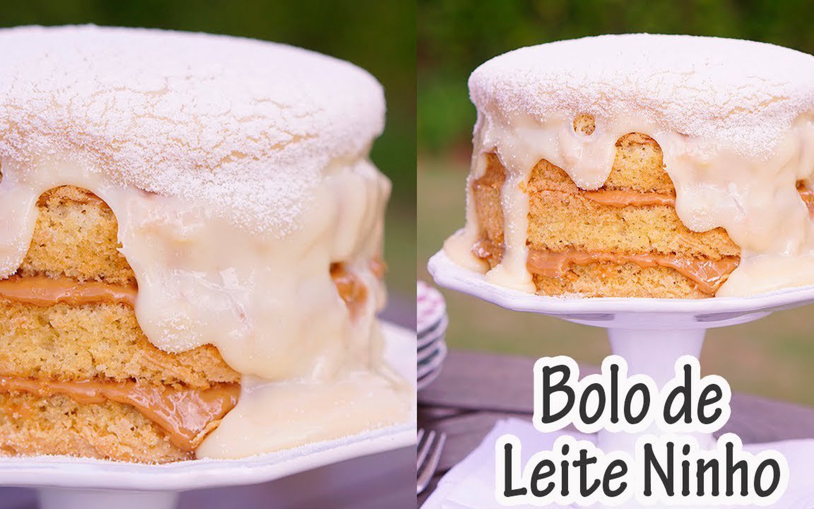 Bolo de Leite Ninho com Doce de Leite
