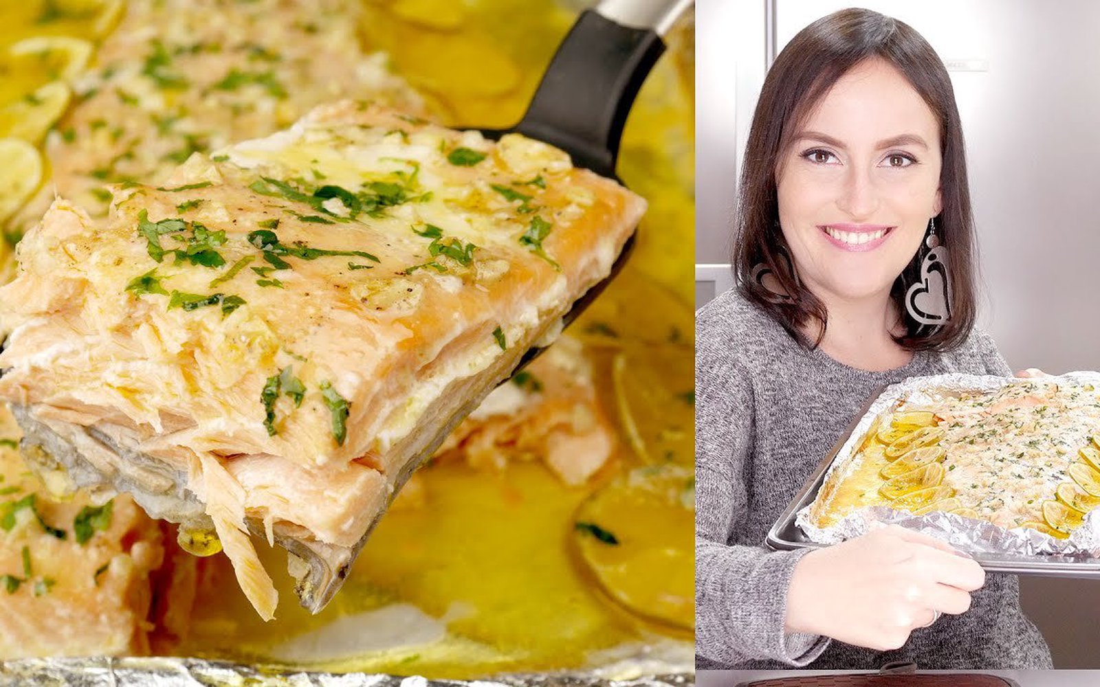 Salmão ao Forno com Manteiga e Alho