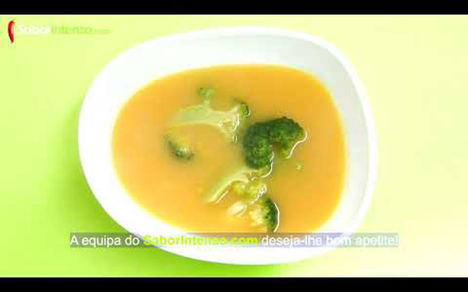 Sopa de Abóbora com Brócolis