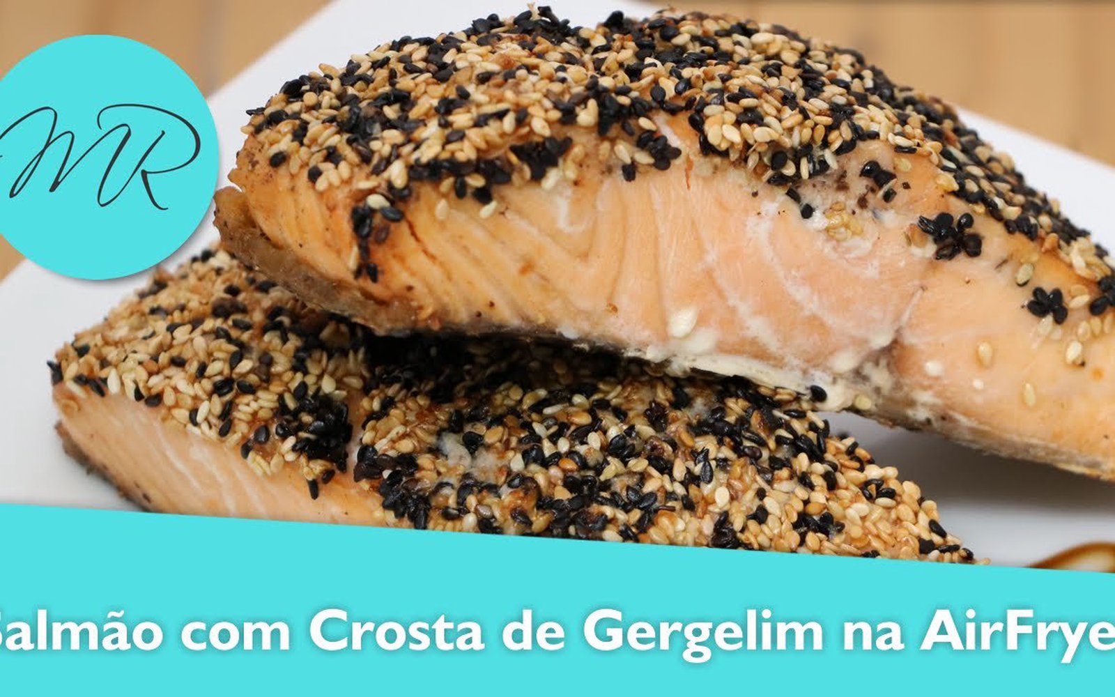 Salmão com Crosta de Gergelim na AirFryer