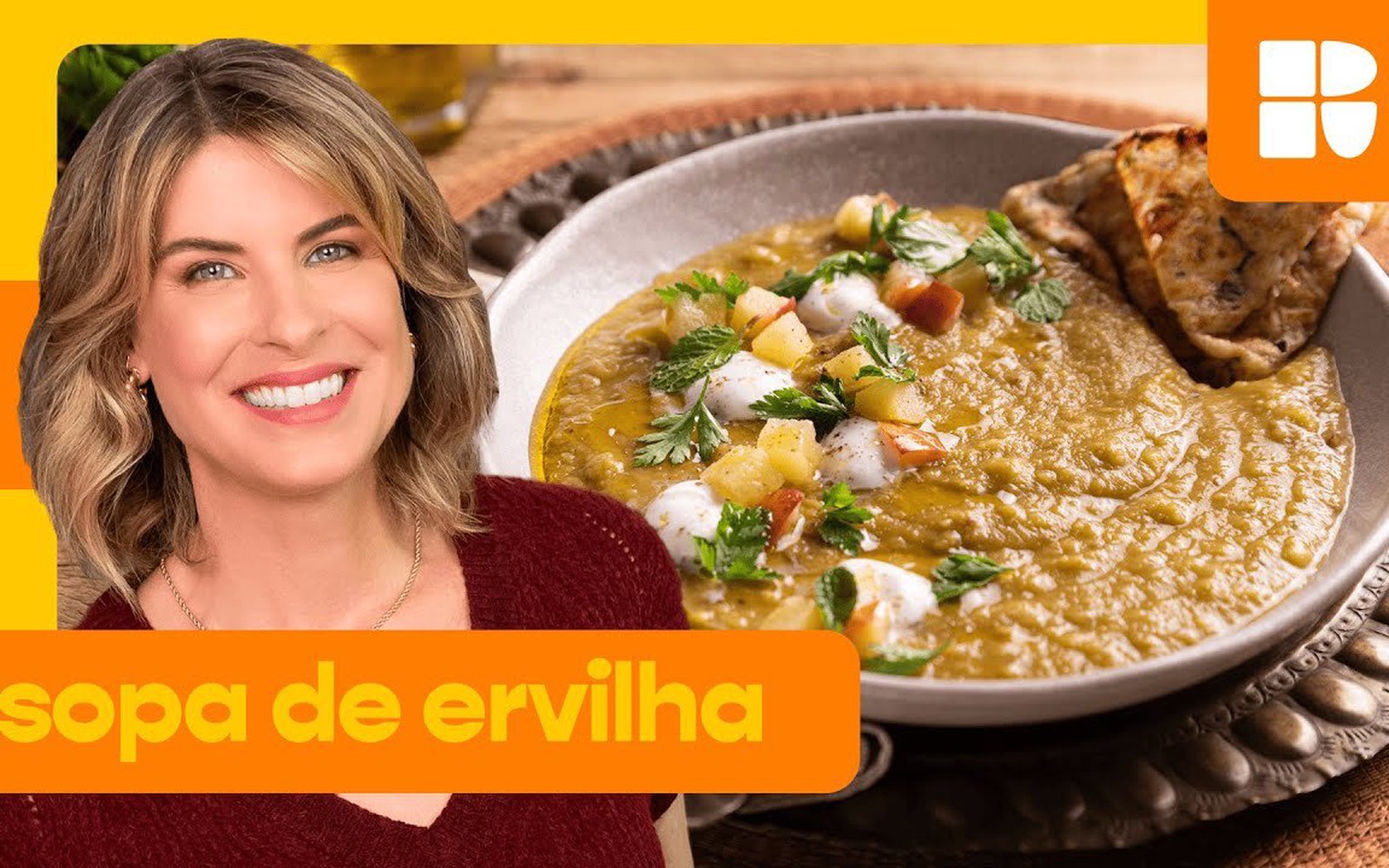 Sopa de ervilha na pressão com especiarias