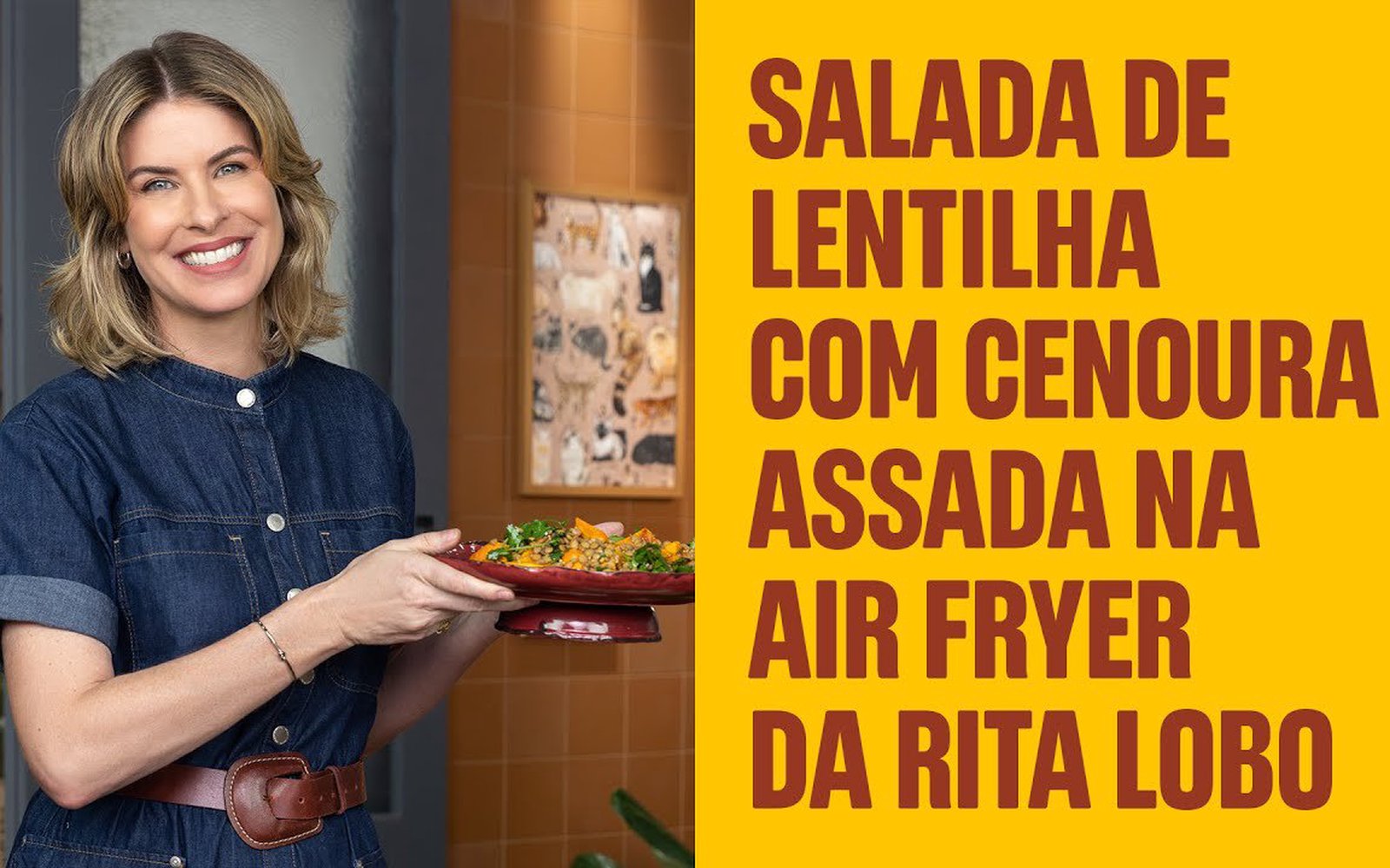 Salada de Lentilha com Cenoura Assada na Air Fryer