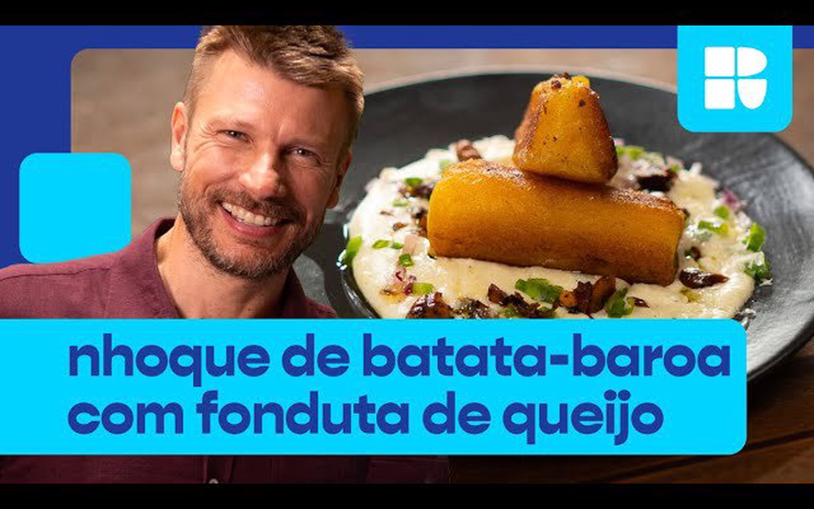 Nhoque de batata-baroa com fonduta de queijo
