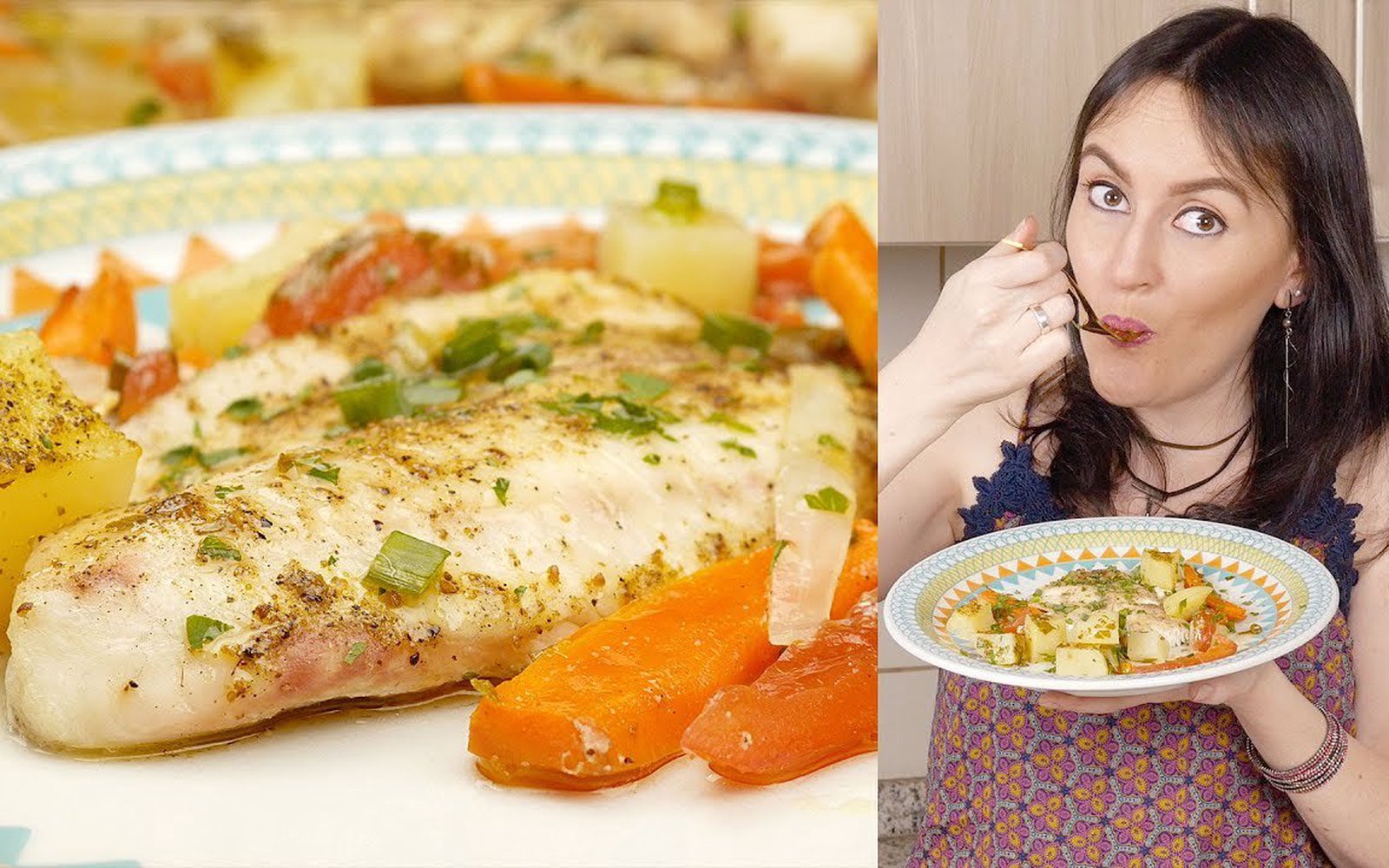 Peixe ao Forno Saint Peter com Legumes