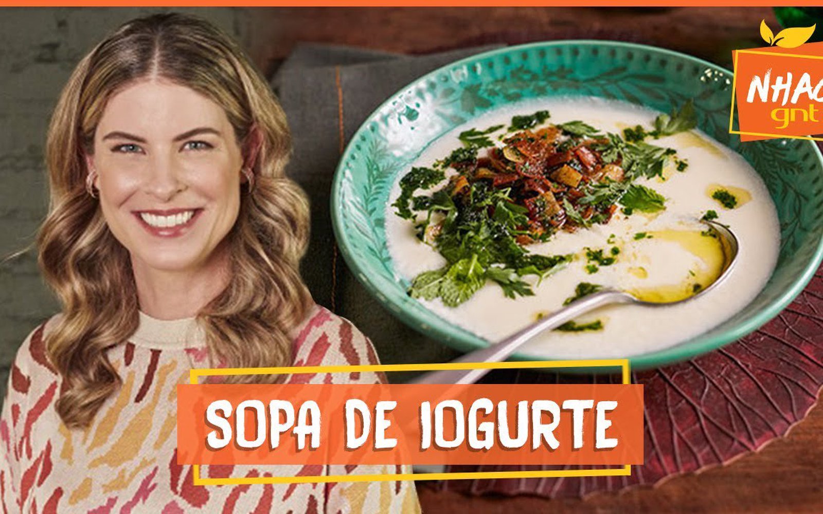 Sopa de Iogurte com Manteiga de Hortelã