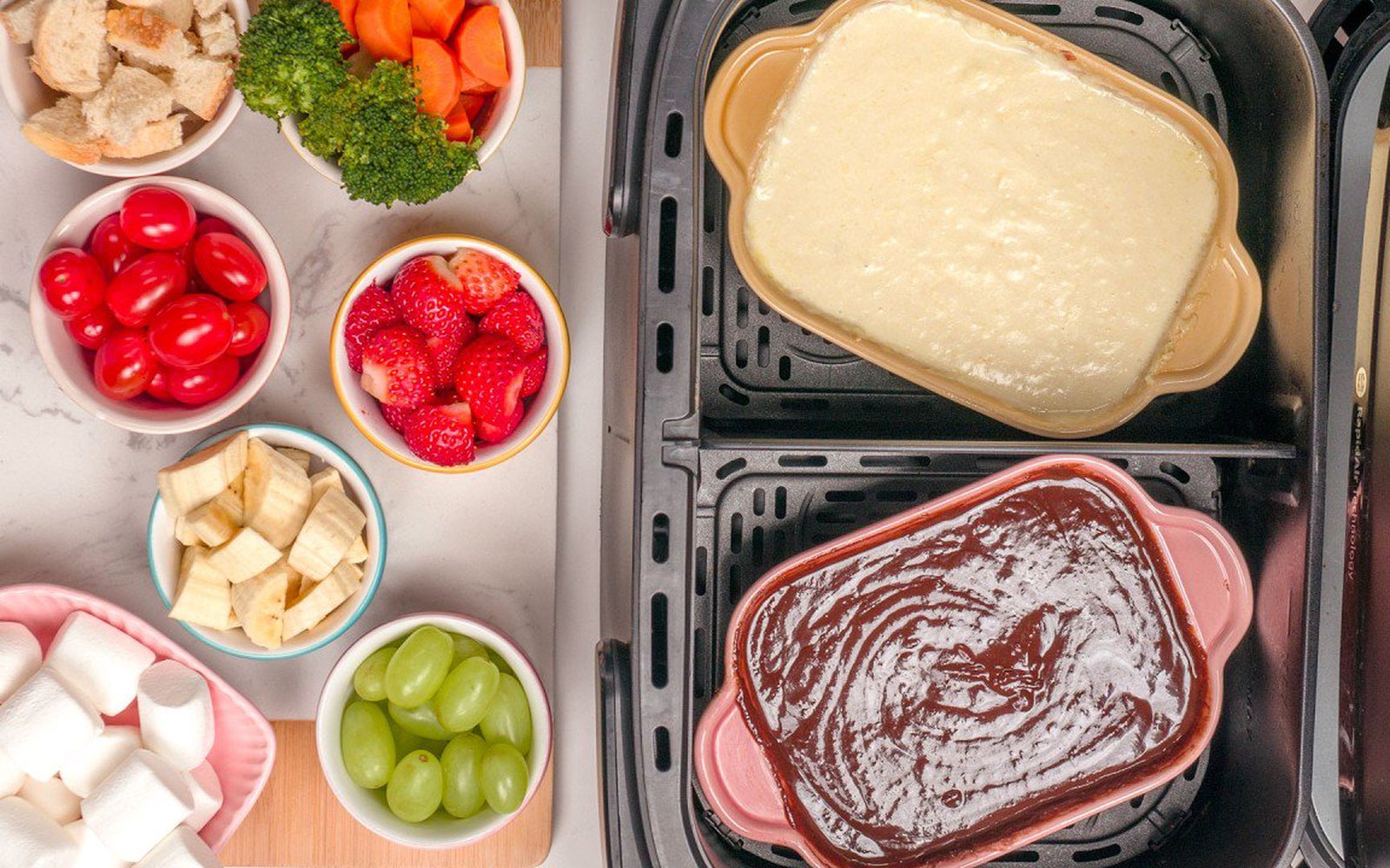 Fondue de Chocolate e de Queijo
