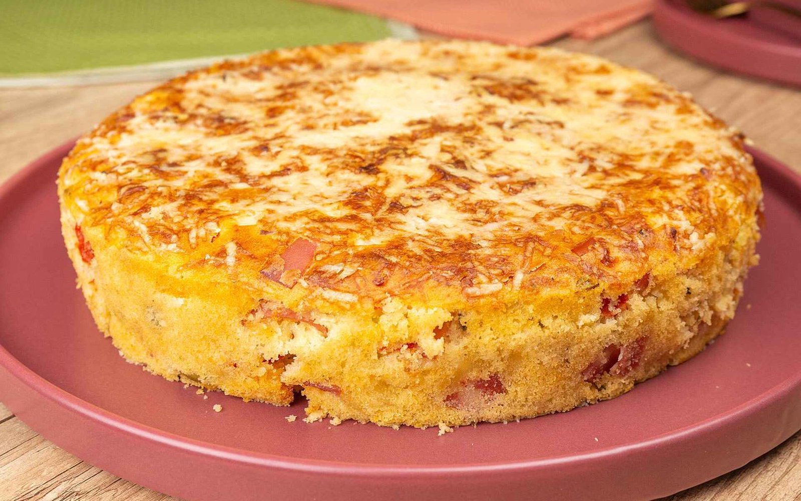 Torta na Airfryer de Mortadela