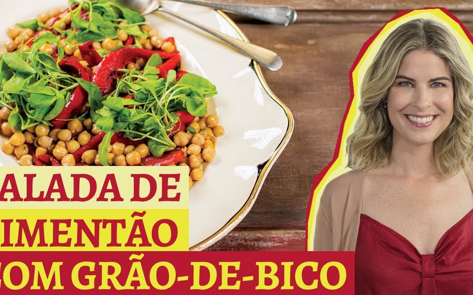 Salada de Pimentão Grelhado com Grão-de-Bico