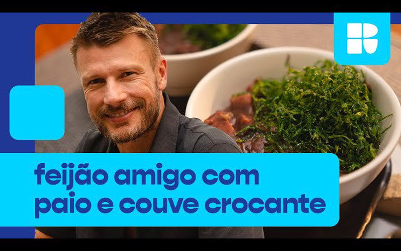 Feijão amigo com paio e couve crocante