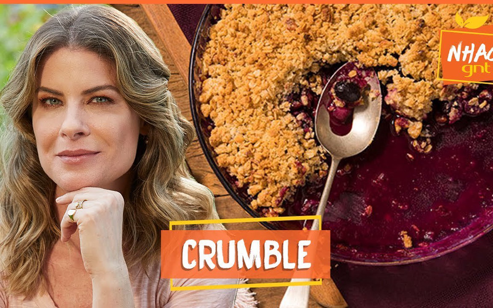 Crumble de uva com maçã