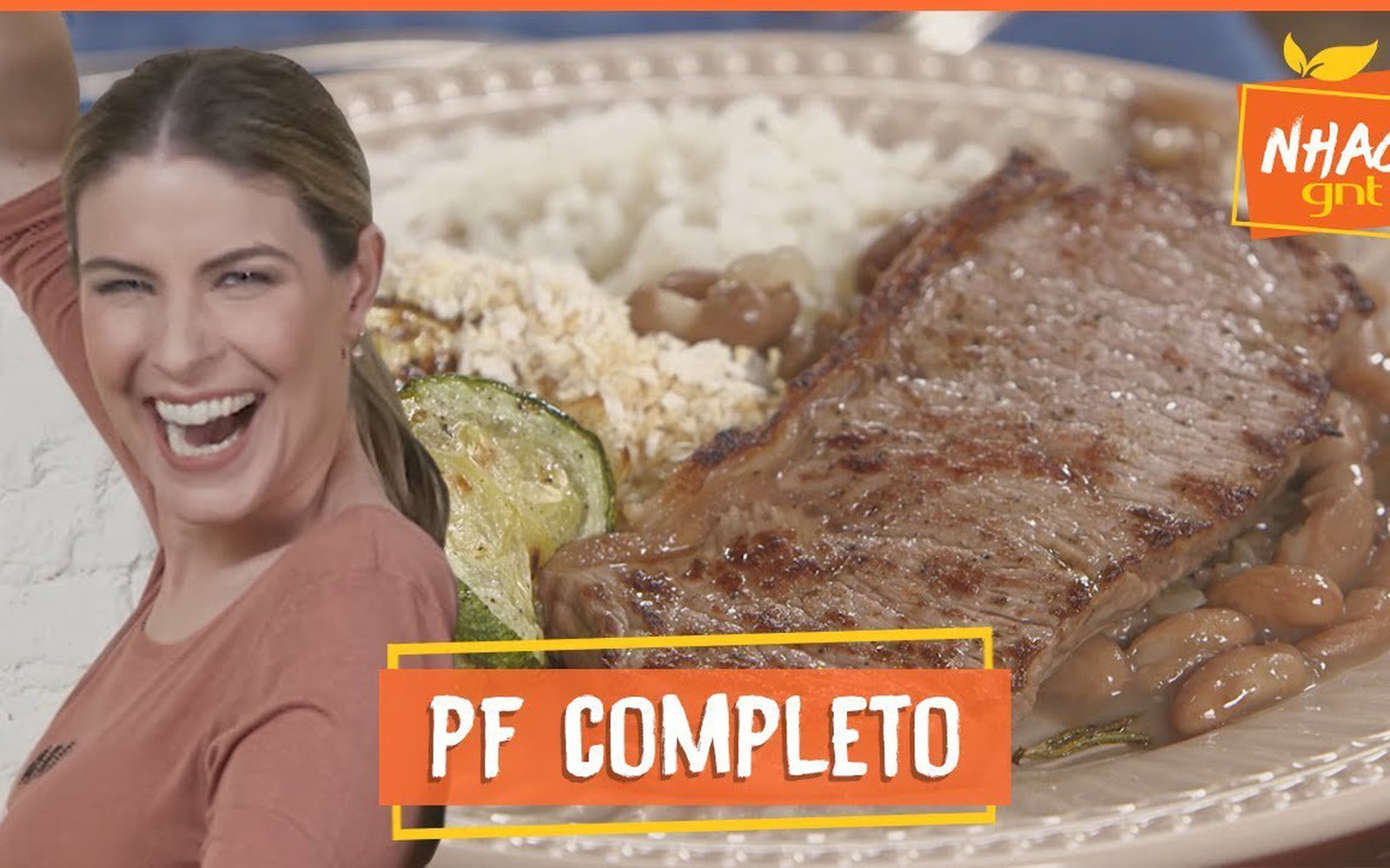Bife com abobrinhas assadas