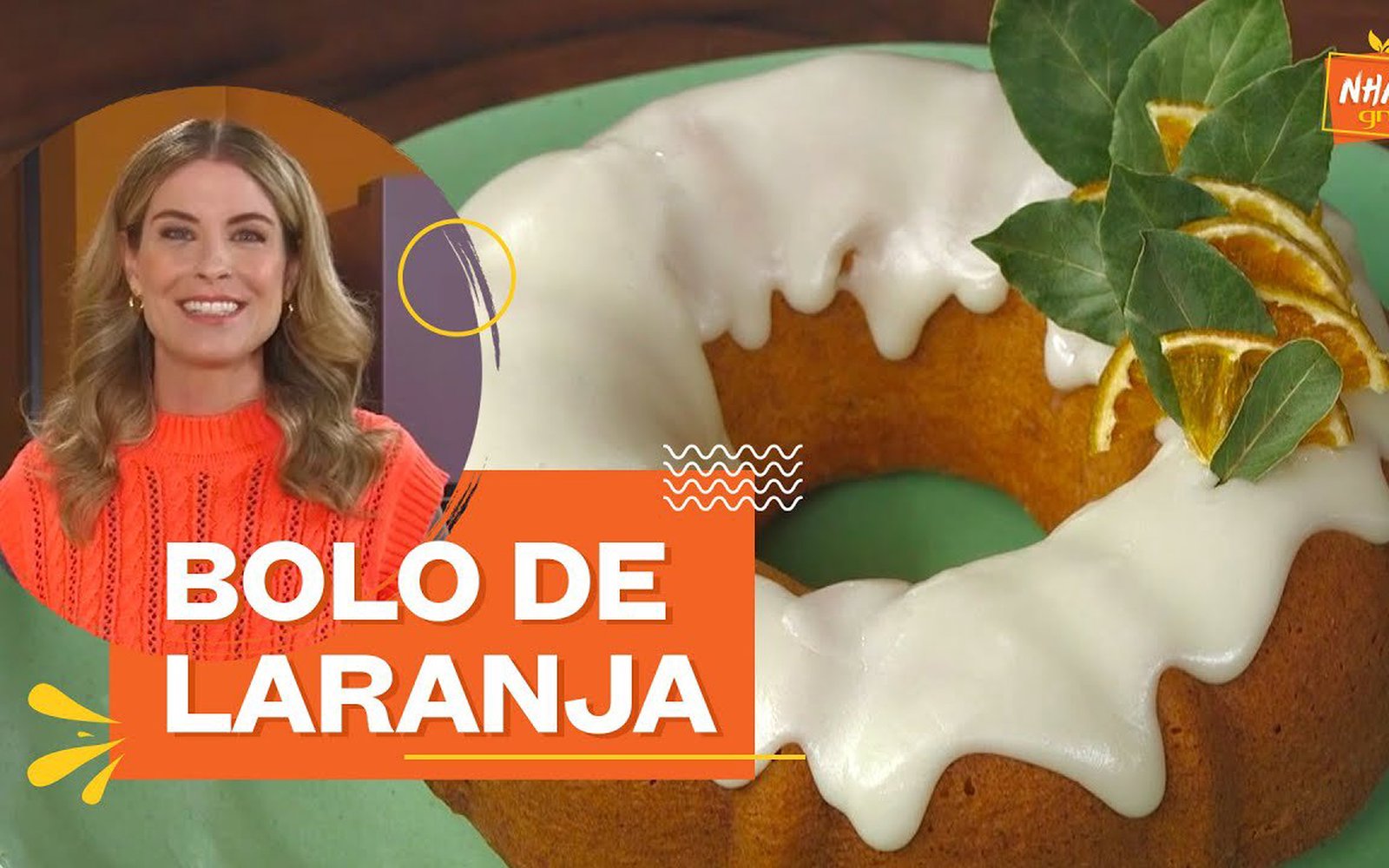 Bolo de Laranja com Glacê