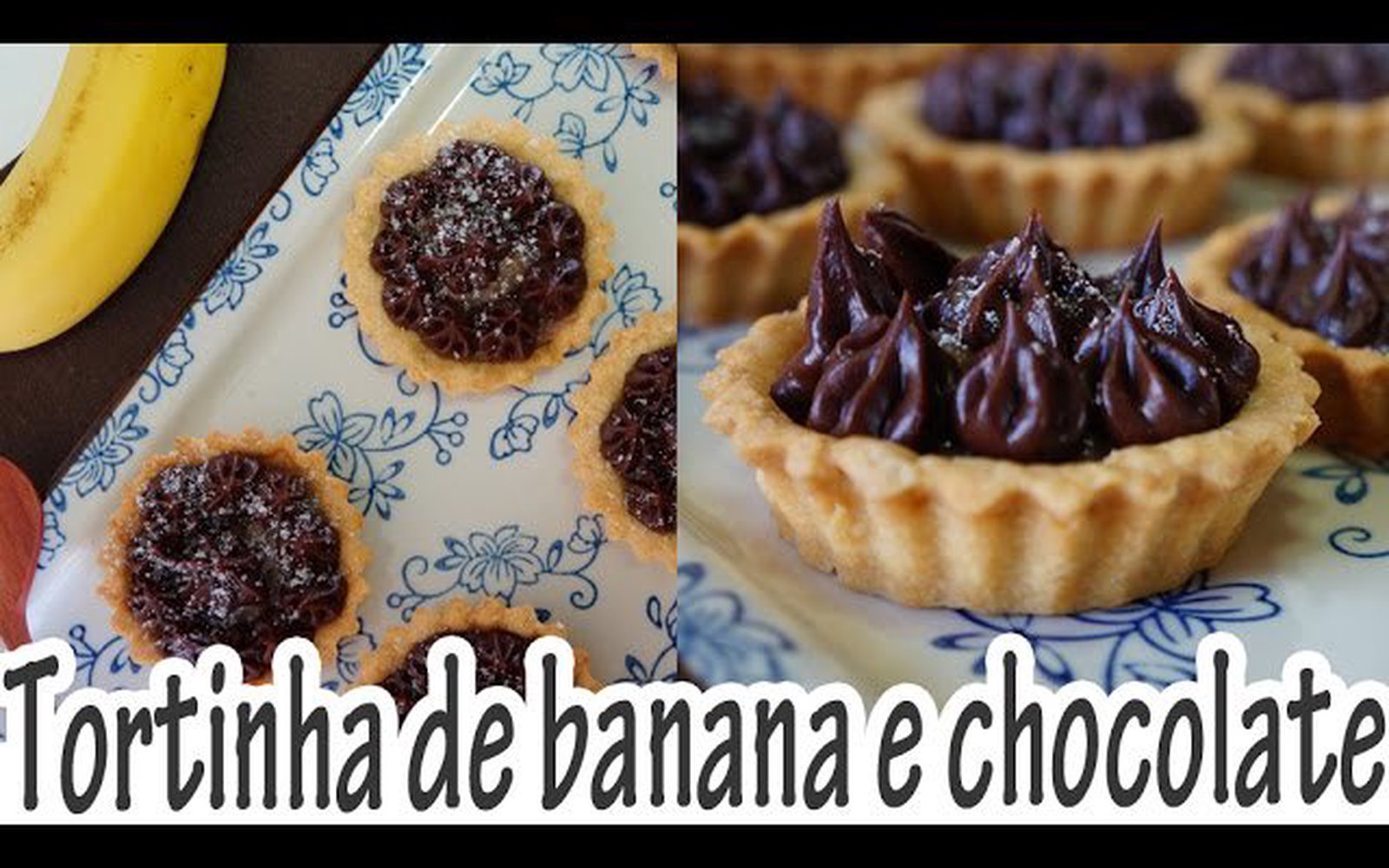 Tortinha de Banana com Chocolate