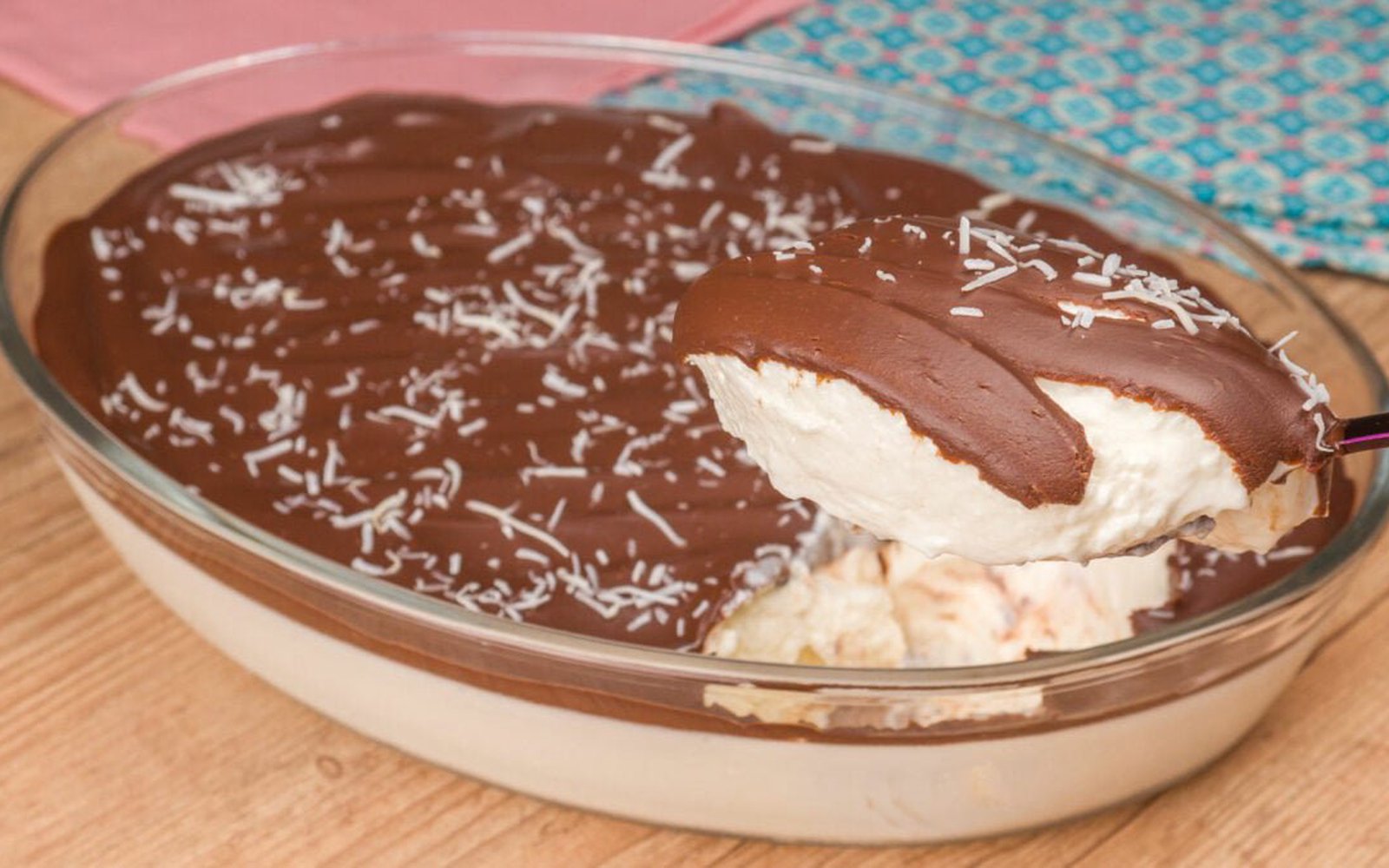 Mousse de Coco com Chocolate