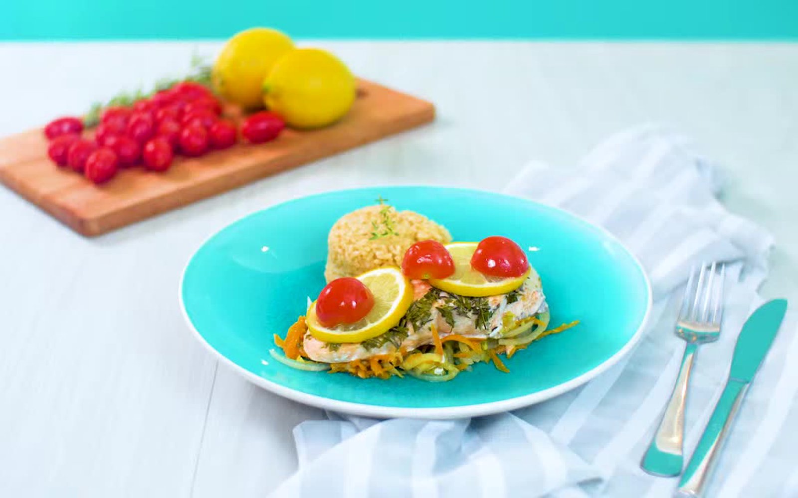 Receita de Papillote de Salmão com Legumes