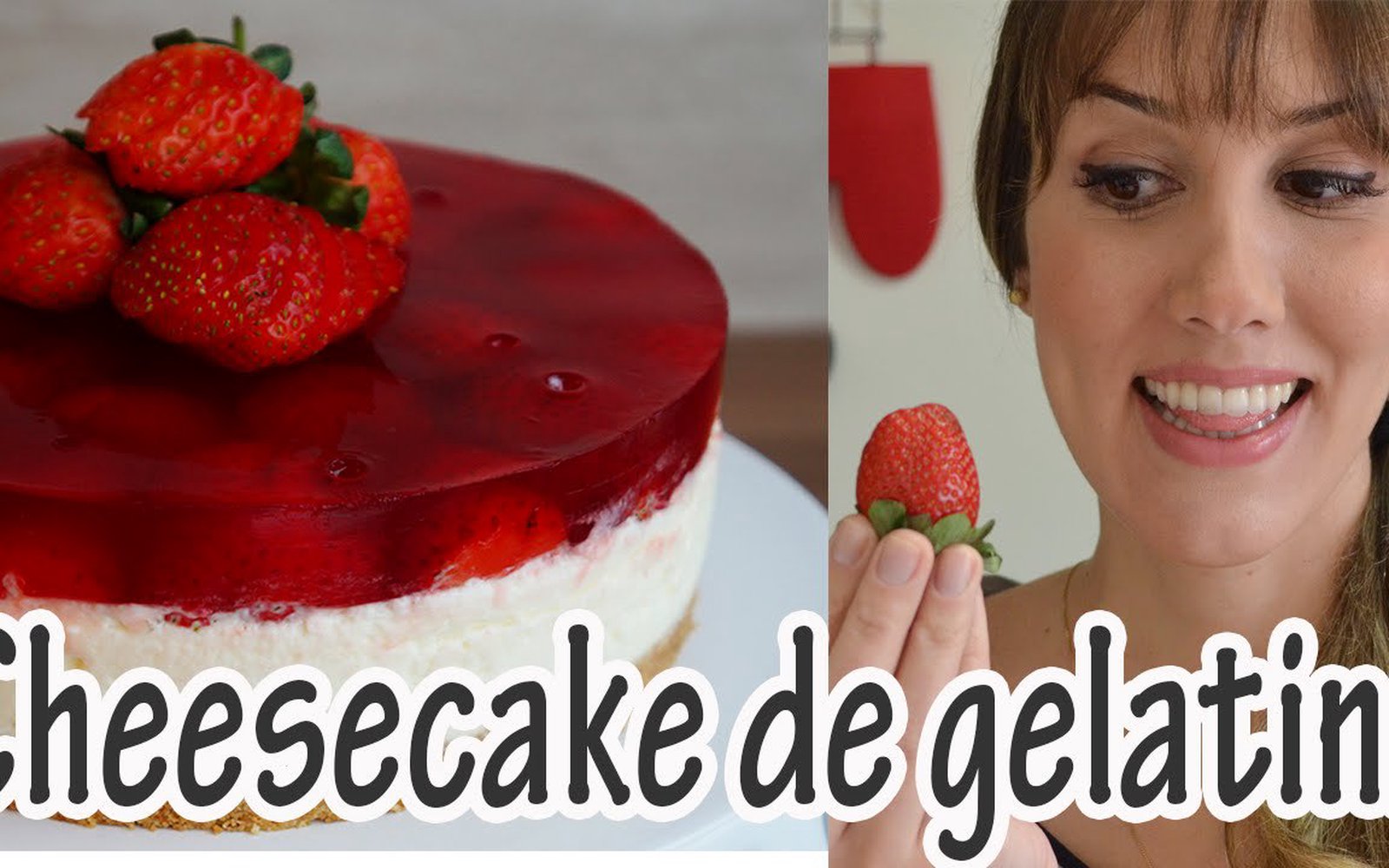Cheesecake de Gelatina com Morango