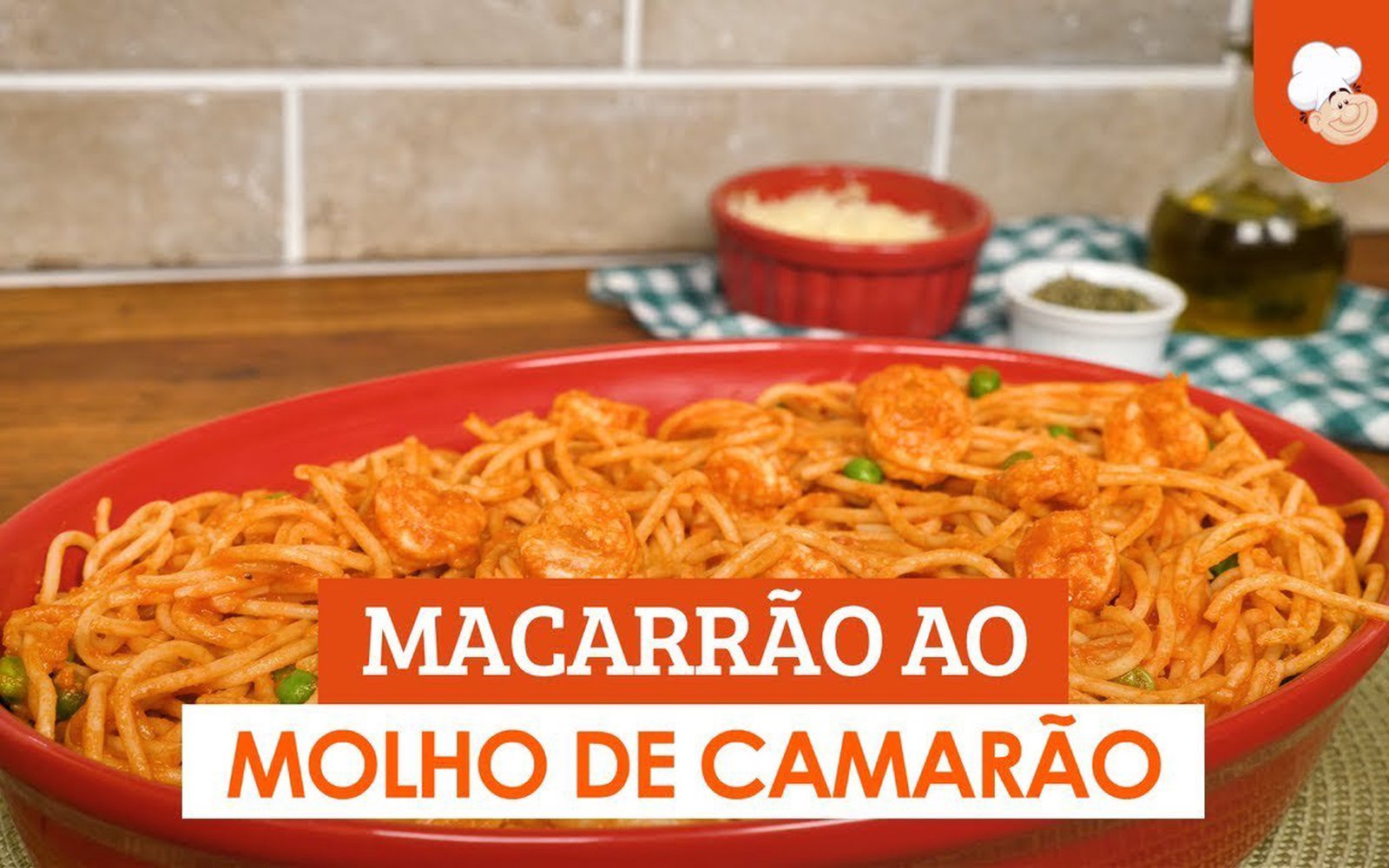 Macarrão ao molho de camarão