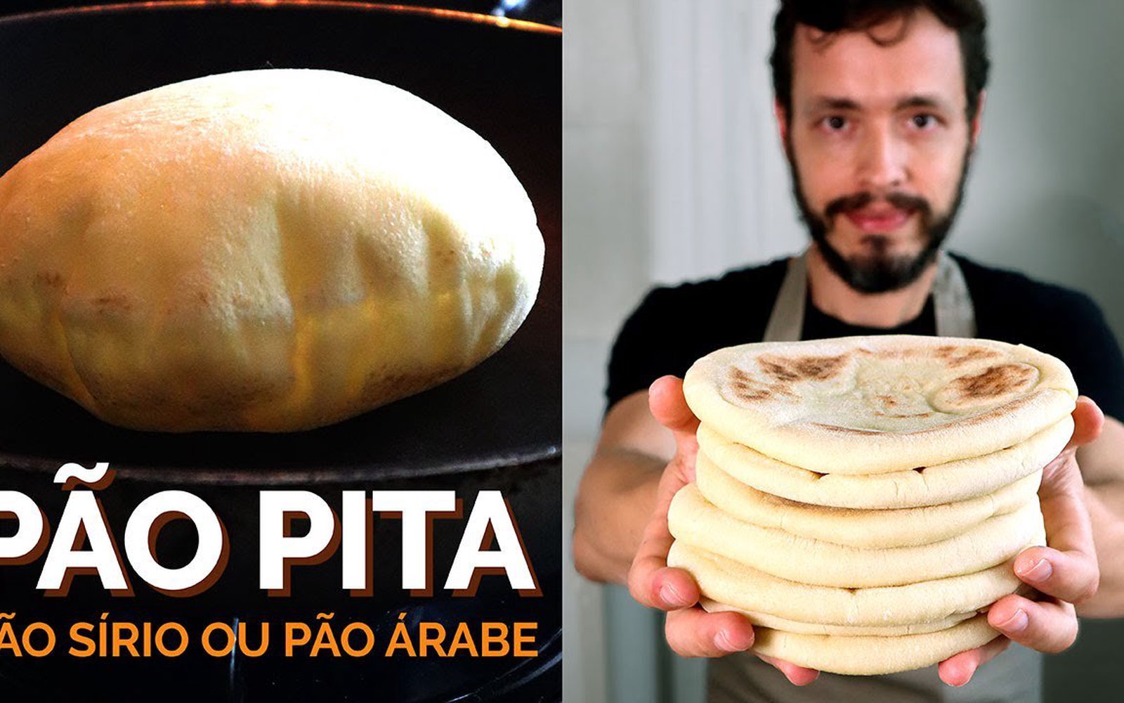 Pita (Pão Sírio ou Pão Árabe)