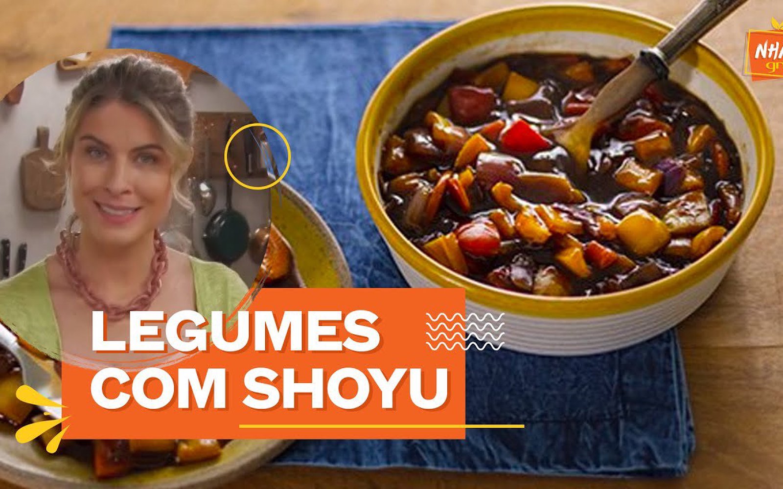 Legumes refogados com shoyu e arroz branco