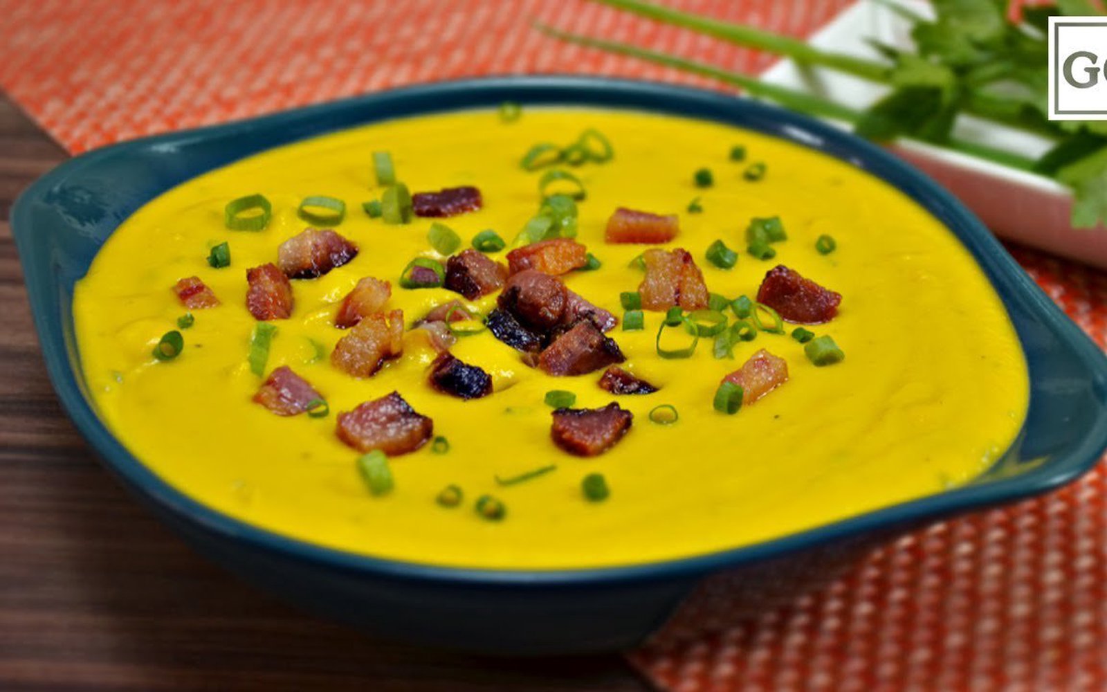 Creme de Abóbora com Bacon