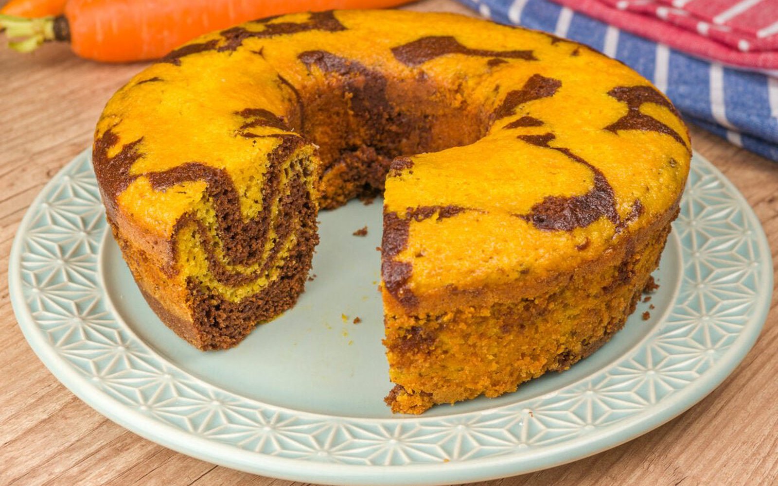 Bolo de Cenoura Mesclado
