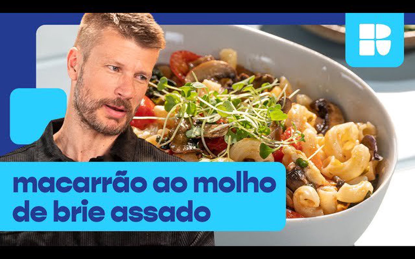 Macarrão ao molho de brie assado