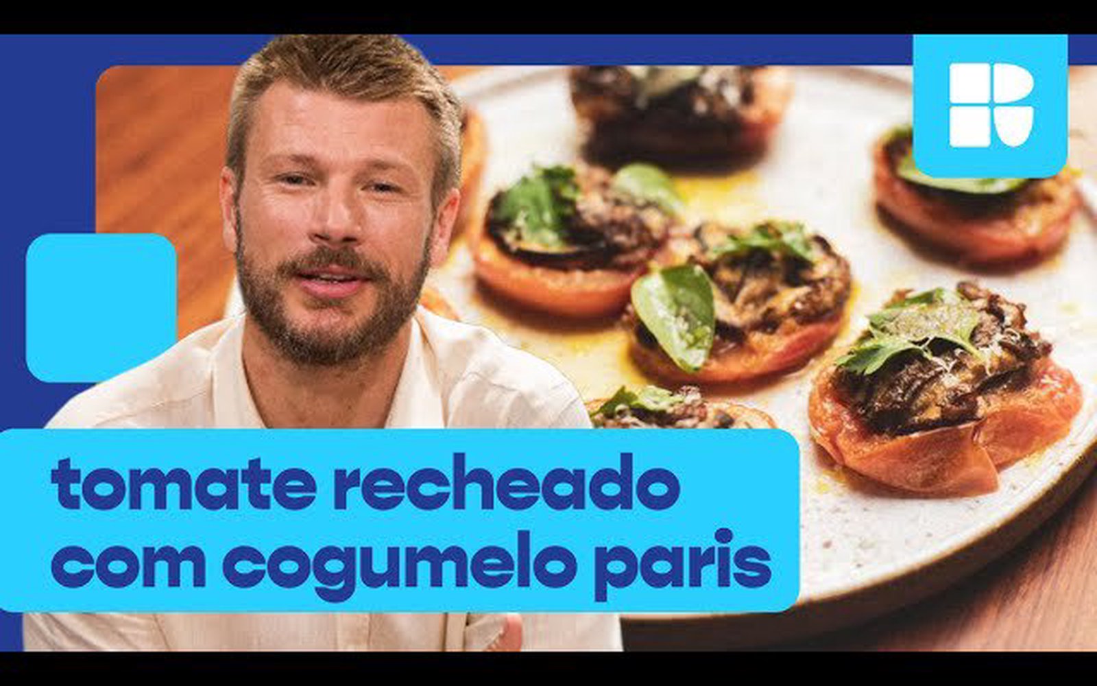 Tomates recheados com cogumelo paris