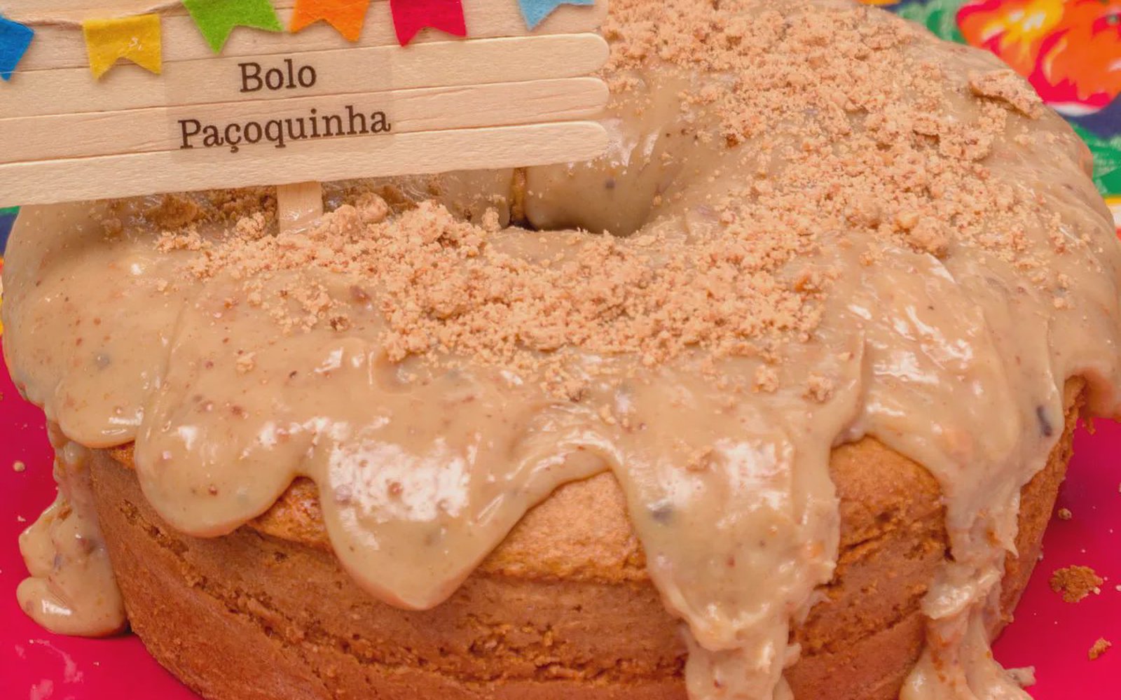 Bolo Paçoquinha de Liquidificador
