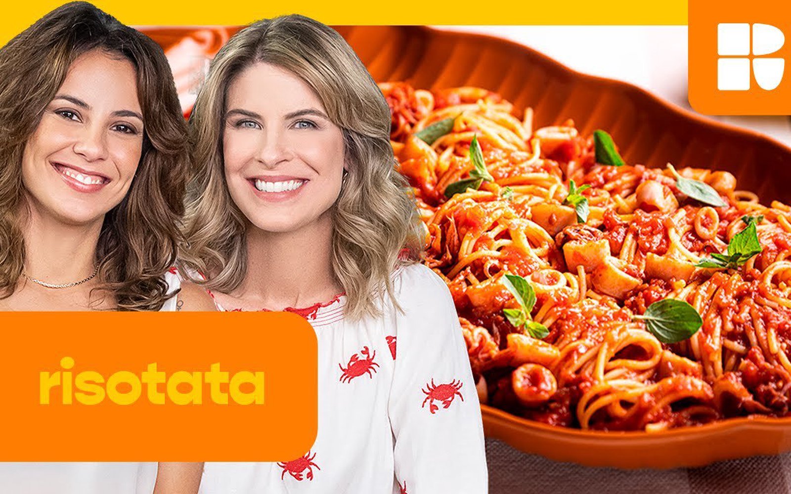 Macarrão com lula e molho de tomate