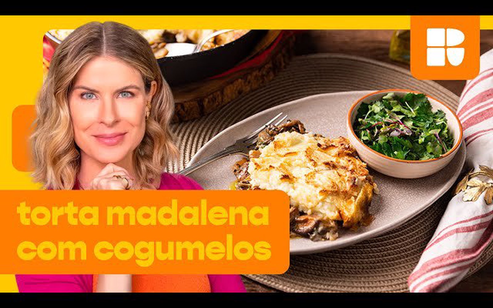 Torta madalena de cogumelos