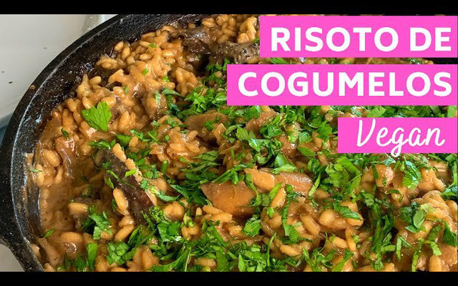 Risoto de Cogumelos Vegano com Creme de Castanha de Caju