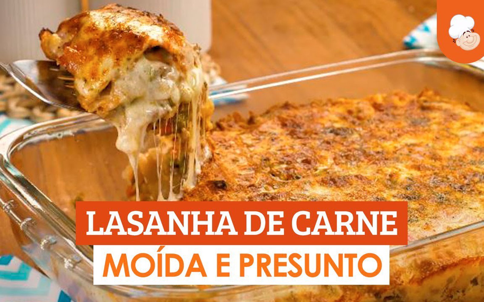 Lasanha de carne moída e presunto
