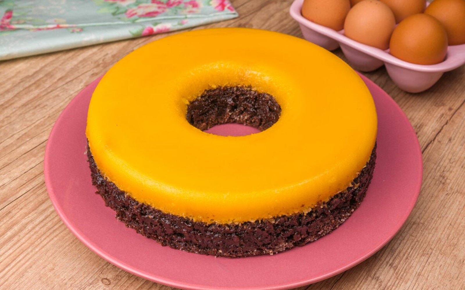 Bolo Quindim com Chocolate