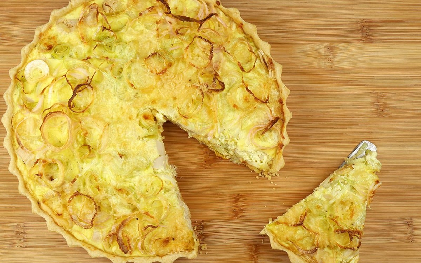Quiche de Alho-poró com Palmito