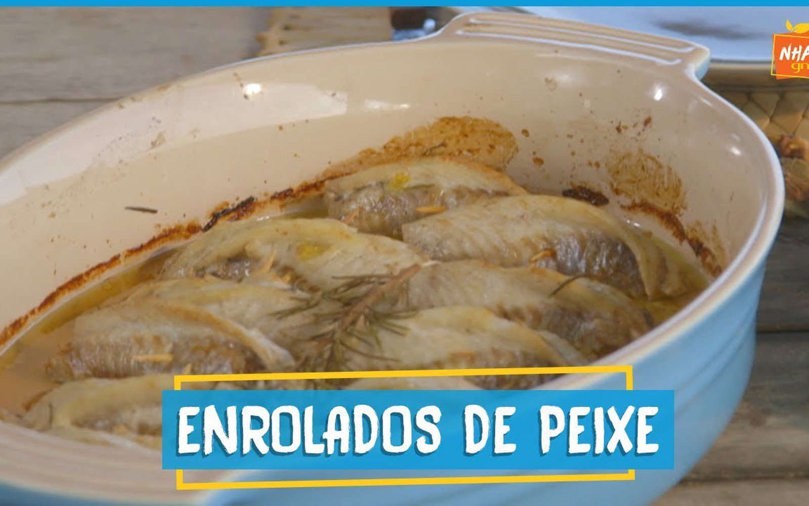 Enrolados de peixe com pera do Rodrigo Hilbert