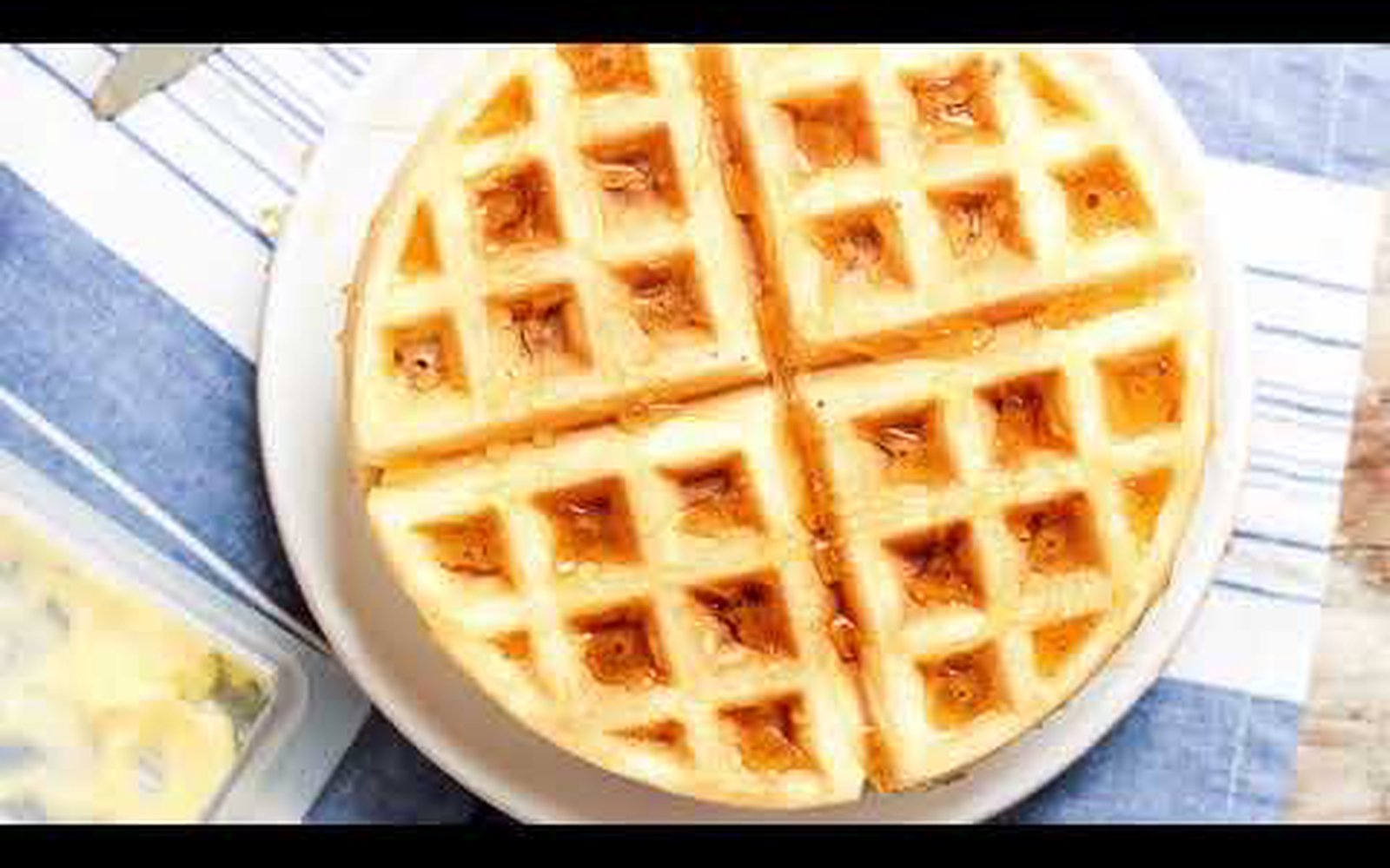 Waffle Americano Fofinho e Crocante