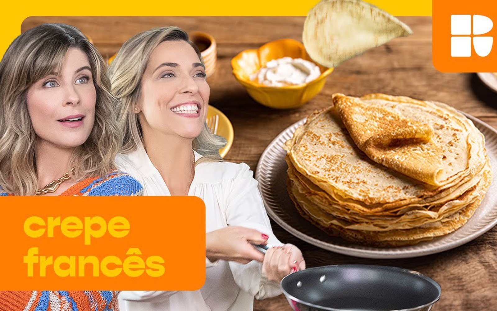 Crepe francês com poucos ingredientes