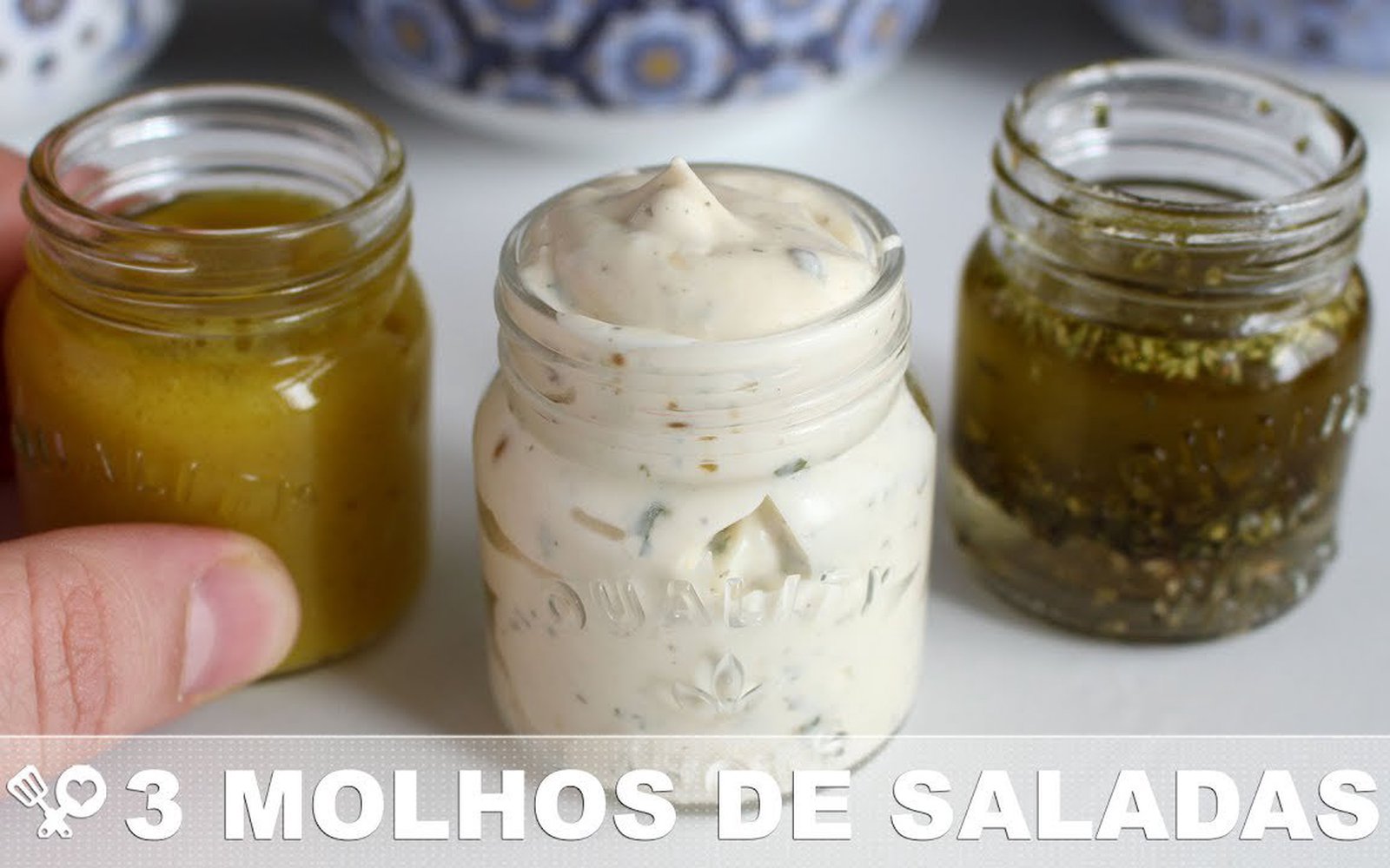 3 Molhos de Salada Super Fáceis