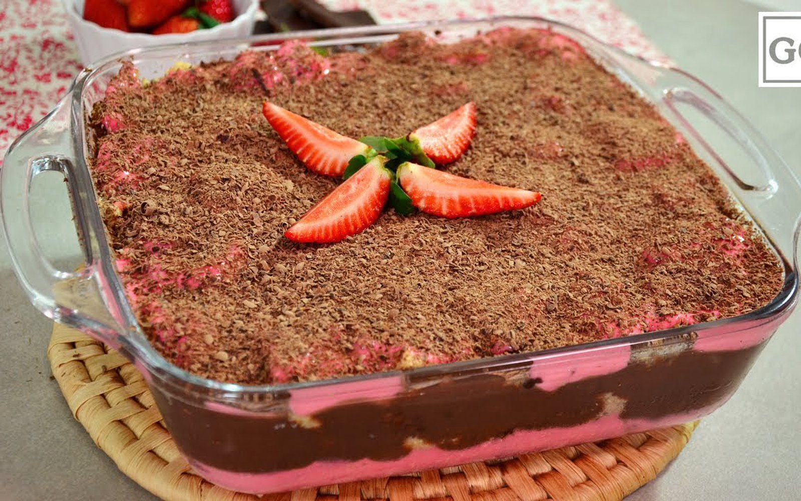Pavê de Morango com Chocolate