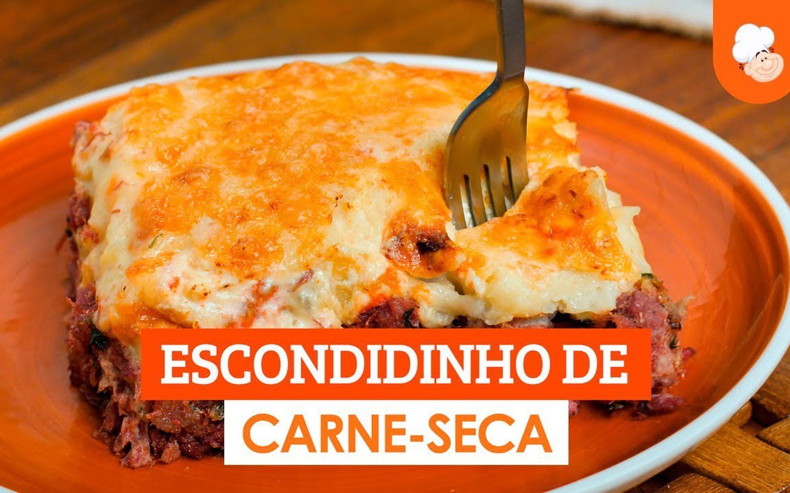 Escondidinho de carne de sol com batata e creme com requeijão