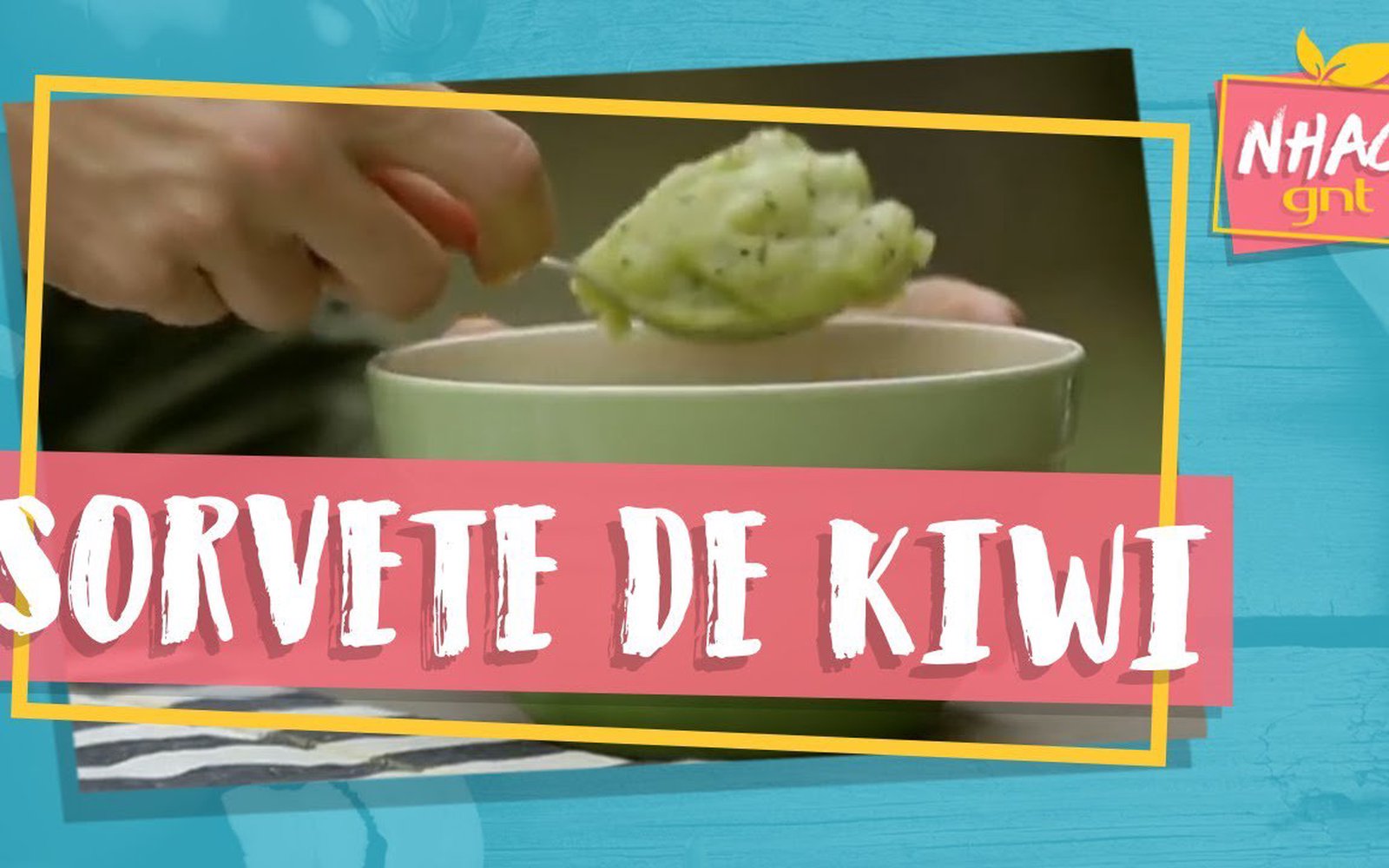 Sorvete de kiwi